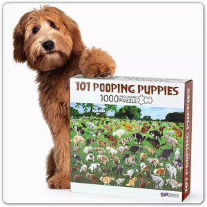Funwares Original 101 Pooping Puppies Puzzle - Hilarious Jigsaw Puzzle NEW
